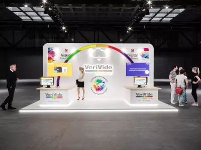 Exhibition Stand 6x3 3-sides open 3D model