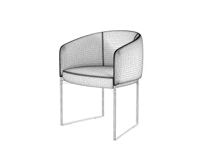 Bonnet Dining Chair 3D model
