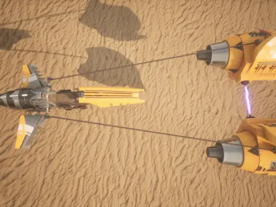 Pod Bug Low-poly 3D model