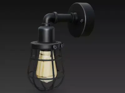 Wall Lamp PBR Game Ready 3D model
