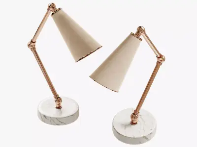 Century Lanterna Suede Table Lamp 3D model