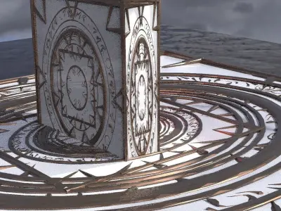 Observatory Baroque Floor With Cube 2 3D model