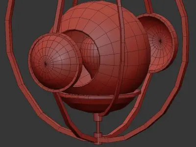 Golden Tear Drop 3D model