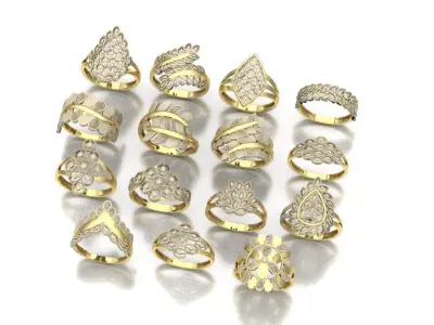 ring gold 3D print model 3