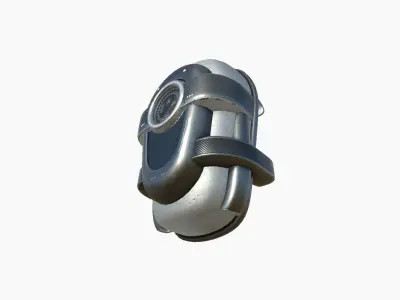 SciFi Backpack C08 Steel - Fashion Character Design Low-poly 3D model