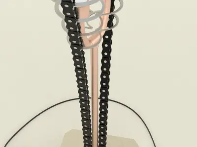 Industrial V-lamp 3D model