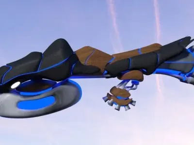 Futuristic Motorbike - Scorpion 17 3D model