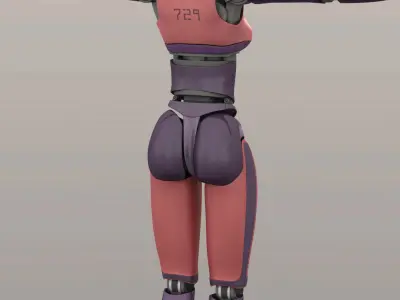 2ndGen 2 female robot 3D model