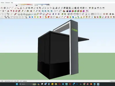 Ticket booth 3d model 3D model