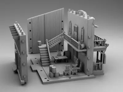 Wild west bank 3D print model
