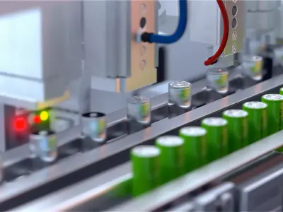 Lithium ion battery factory 3d scene 3D model