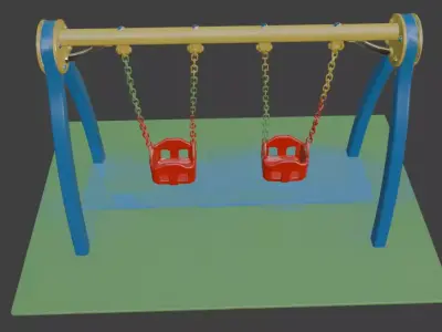 Playground Swing Set 3D model