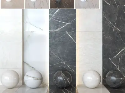 Florim Antique Marble Tile Set - Contemporary Design 11 in 1 Texture