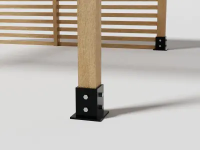 Wooden Garden Pergola 3 Low-poly 3D model