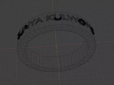 Gold bracelets engraved with names 3D print model