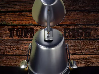 sad stylized desk lamp 3D model