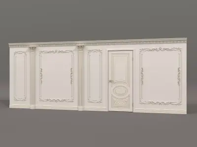 Wall Molding in Classic French style 47 3D model
