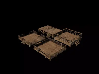 Wooden Terrace 3D model