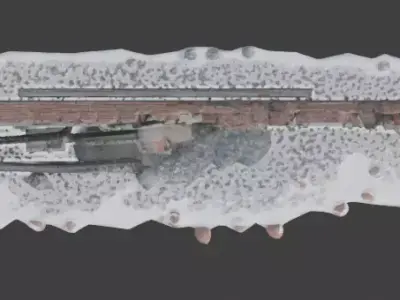 Urban Destroyed Wall 3D Model Low-poly 3D model