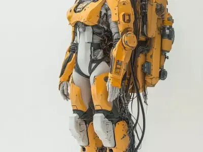 Female Android Robot in Exosuit - Sci Fi 3D Printable Model 3D model
