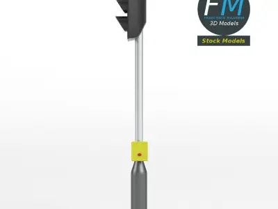 Traffic Lights with pedestrian crossing button 3D model