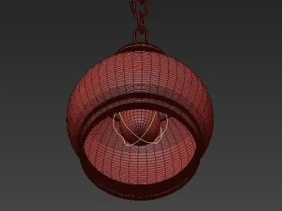 Iron chandelier 3D model