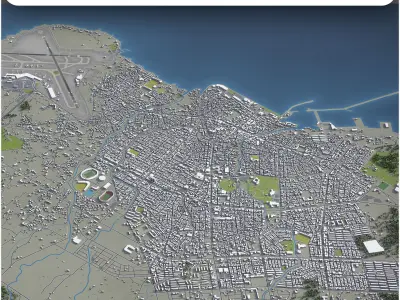 Jeju - city Low-poly 3D model