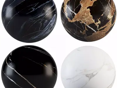 Marble 64 - Statuary-Portico Nero-Osmer Black-Barrisol Blue Texture