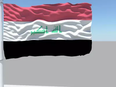 Iraq flag 3D model