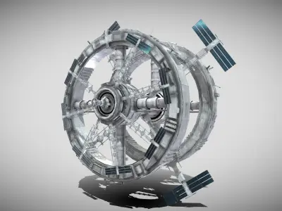 Space Station Low-poly 3D model