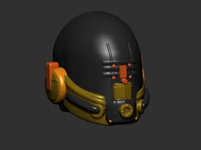 helmet high poly sculpt 3d printable ver 7 3D model 3D model 83
