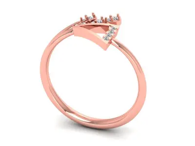 Solitaire Wedding Engagement Women Light Weight Rings 3D print model 3