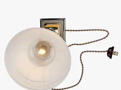 Art Deco Nickeled table lamp 3D model