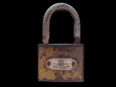 Door lock 3d scan  Low-poly 3D model