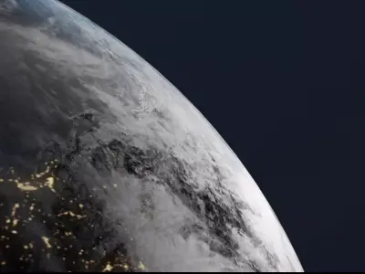 Earth with lights Free 3D model