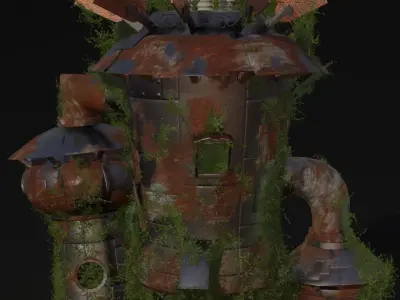 Electric tower Free low-poly 3D model