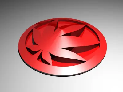 A cannabis themed door stop 3D print model