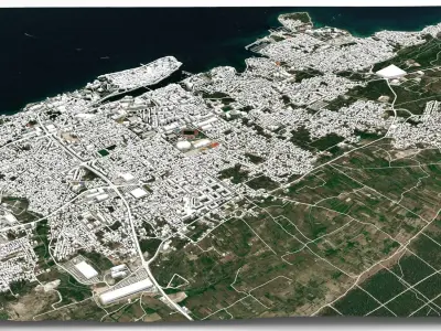 Cityscape Zadar Croatia 3D model