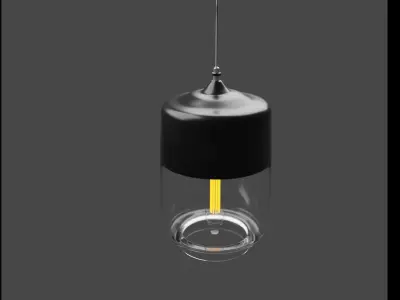 Hanging Light Short Cylinder 3D model