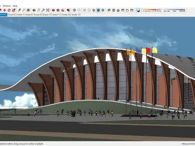 Sketchup Cultral Center 145 3D model
