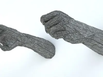 Sci-Fi Shapes - The Hands Low-poly 3D model