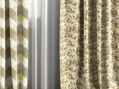 Curtain Set 120 3D model