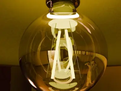  Lcd Bulb Low-poly 3D model