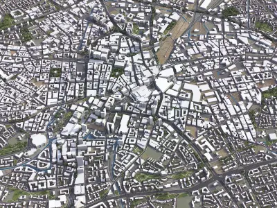 Birmingham Low-poly 3D model get