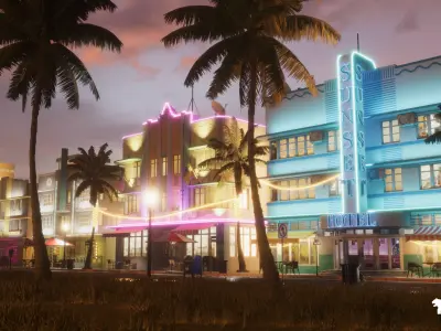 Miami Vice City Low-poly 3D model