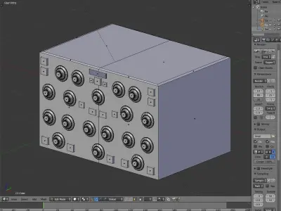 Computer Interface Module Sci Fi Prop Electronic Technology Low-poly 3D model