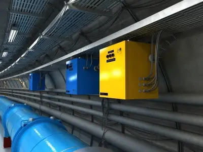 Large Hadron Collider Particle Accelerator 3D model