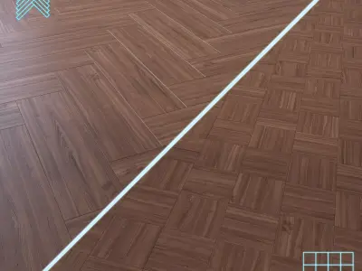 Parquet - Laminate - Wooden floor 2 in 1 Low-poly 3D model 95