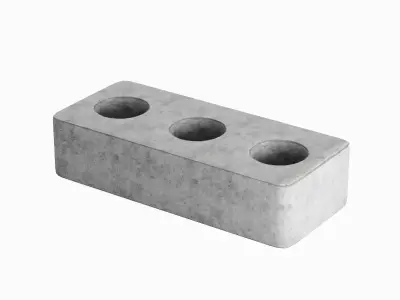 Concrete Brick B 01 Low-poly 3D model