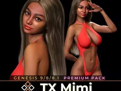 TX Mimi Premium PACK G9 G8 G8-1 Low-poly 3D model